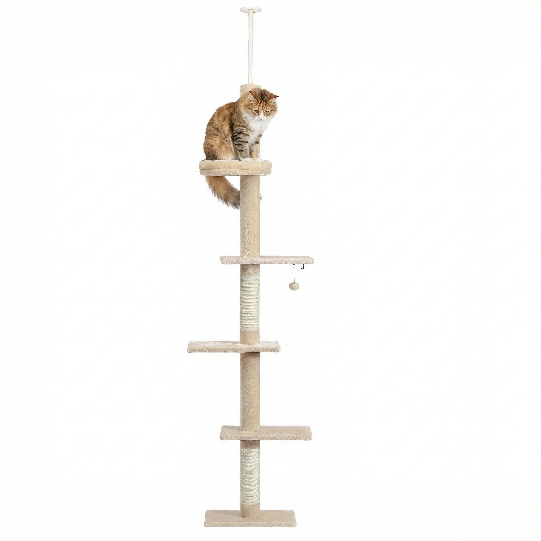 Arbre à chat plafond réglable en bois – Modèle MatouVertical