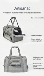 Sac de transport souple et respirant pour chat – Modèle MatouGo