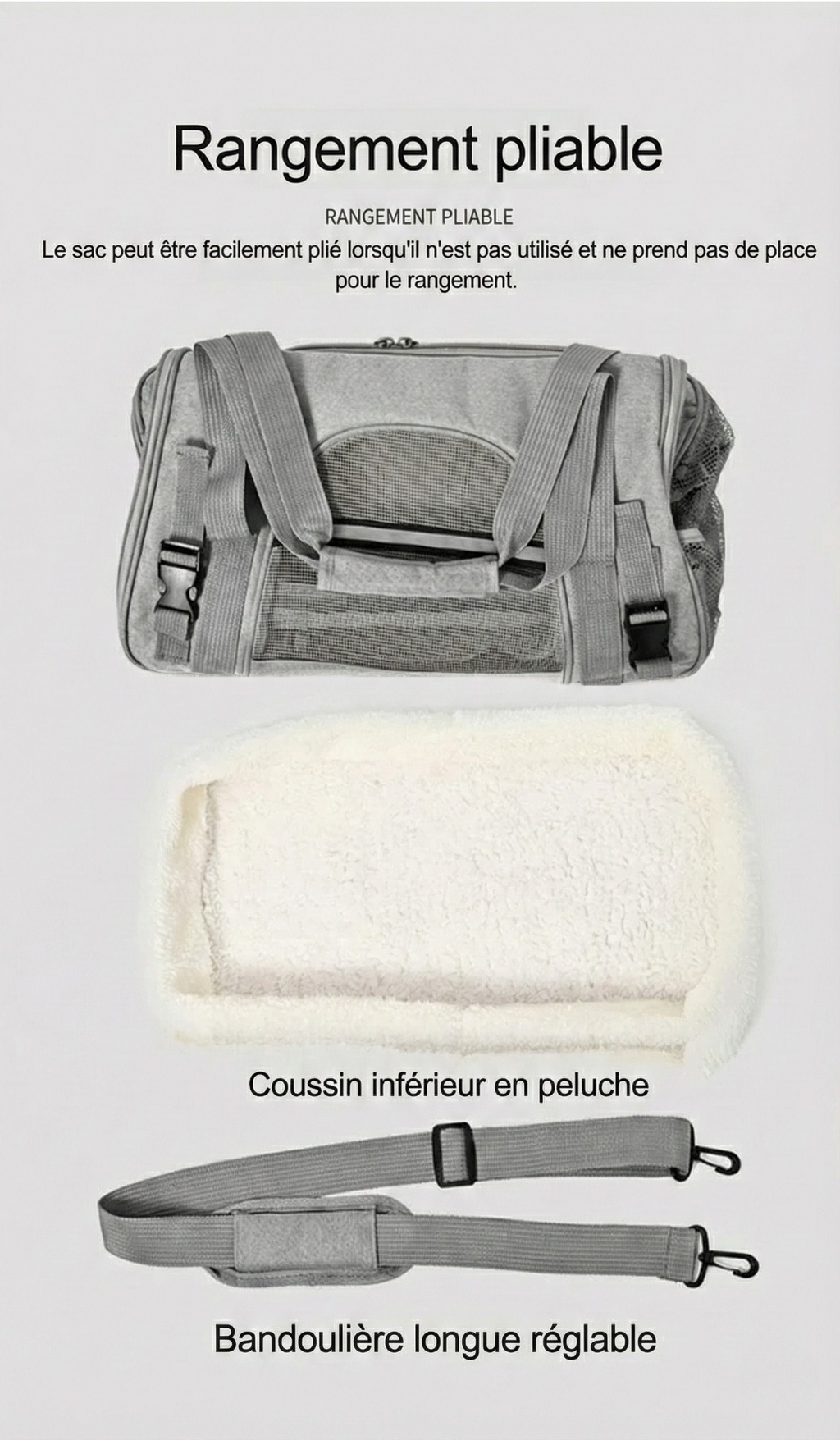 Sac de transport souple et respirant pour chat – Modèle MatouGo