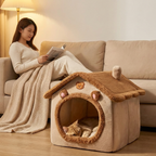 Maison lit pour chat douce et pliable – Modèle MatouNest