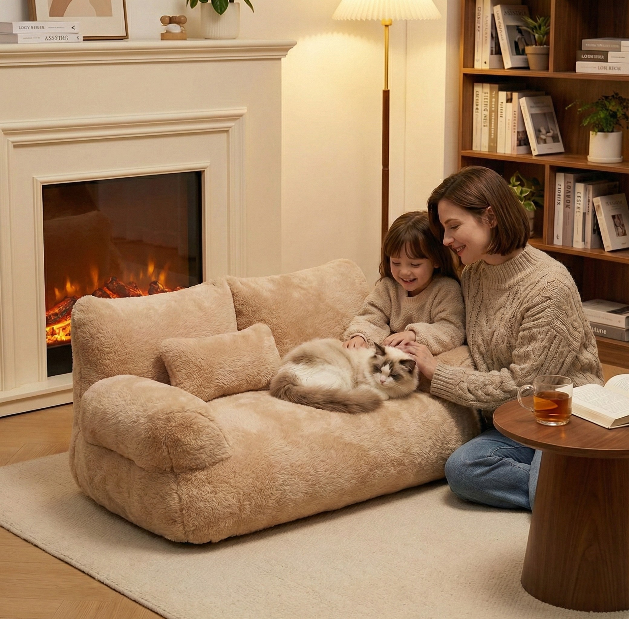 Canapé-lit en peluche pour chat – Modèle MatouSofa