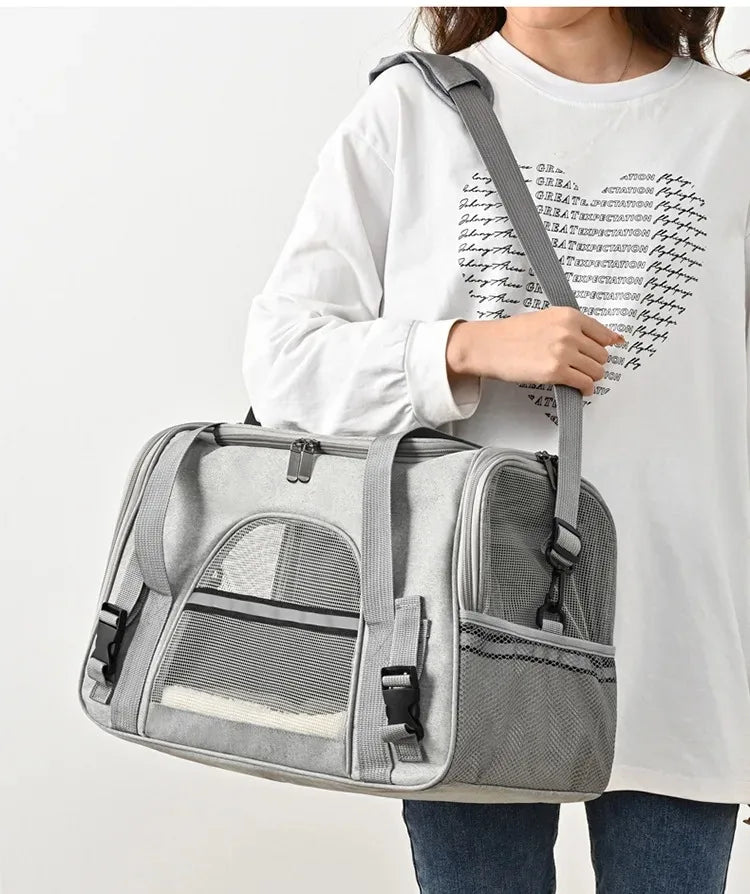 Sac de transport souple et respirant pour chat – Modèle MatouGo