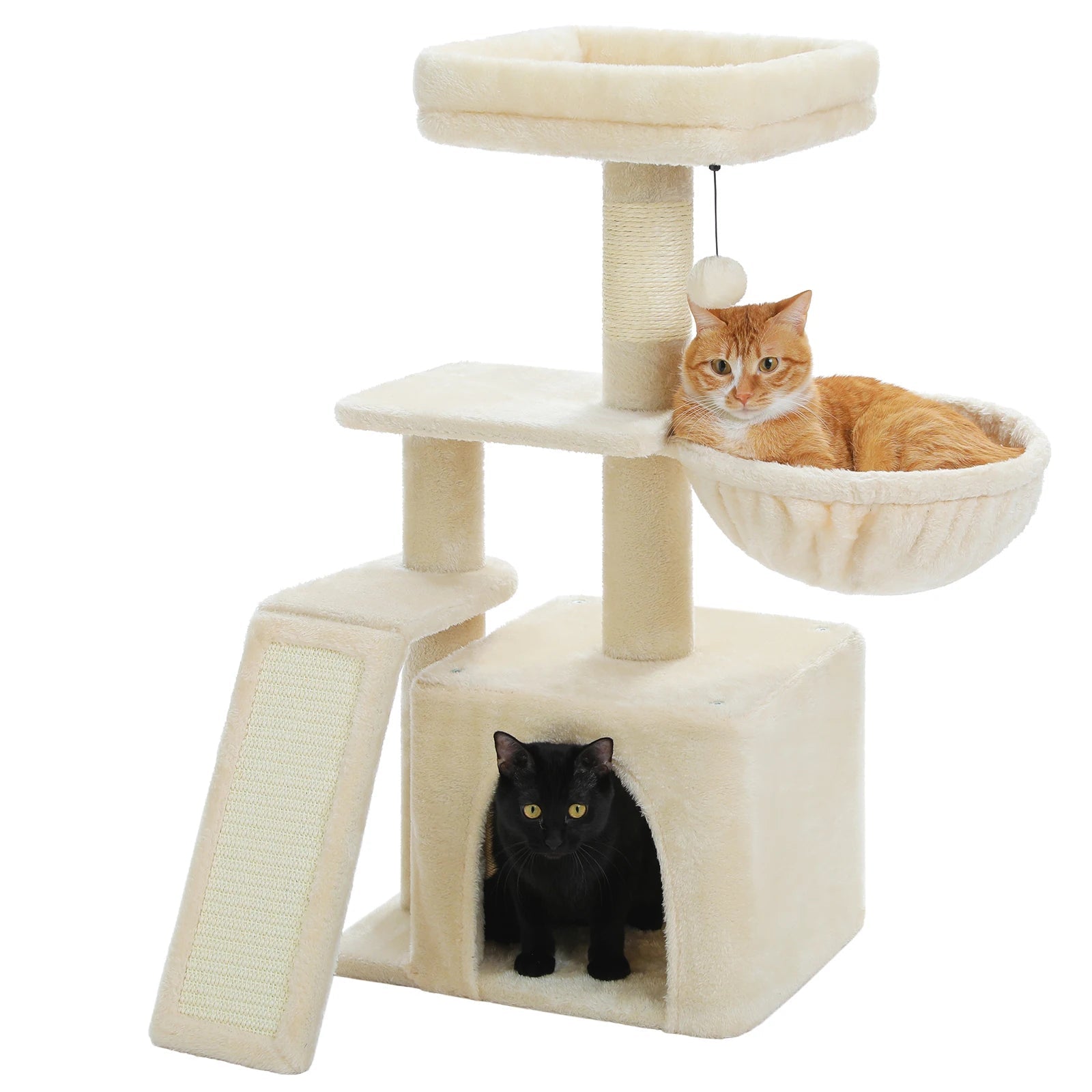 Arbre à chat compact d’intérieur en bois – Modèle MatouNest