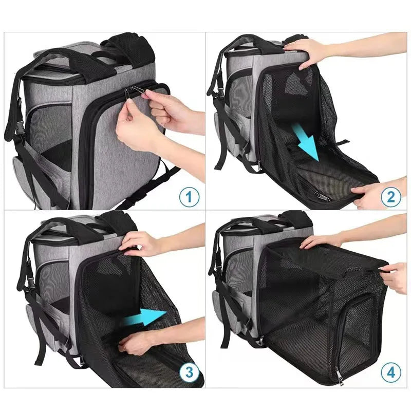 Sac à dos de transport extensible pour chat – Modèle MatouPack Expand