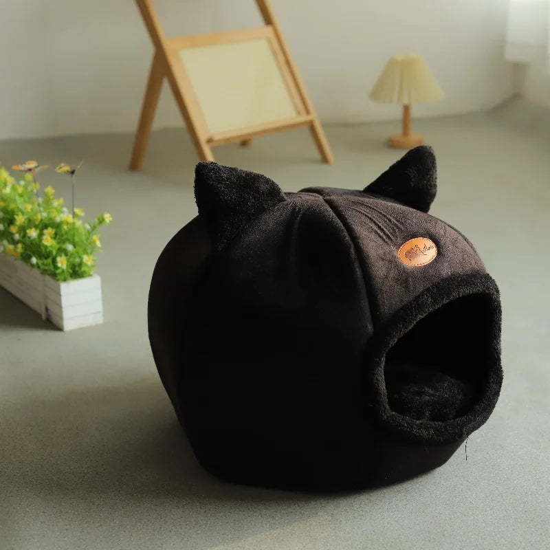 Lit grotte cocooning pour chat – Modèle MatouCave