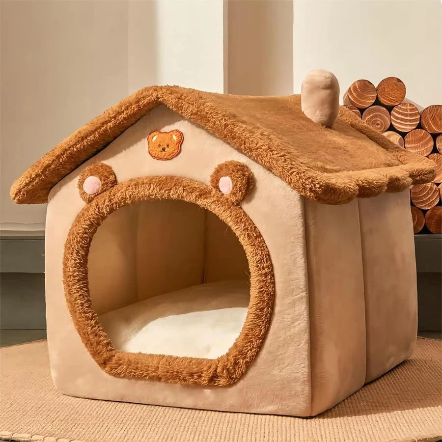 Maison lit pour chat douce et pliable – Modèle MatouNest