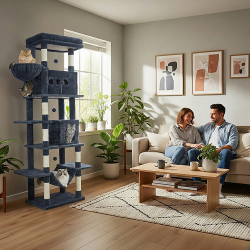 Arbre à chat 210 cm  – Modèle MatouVilla XL